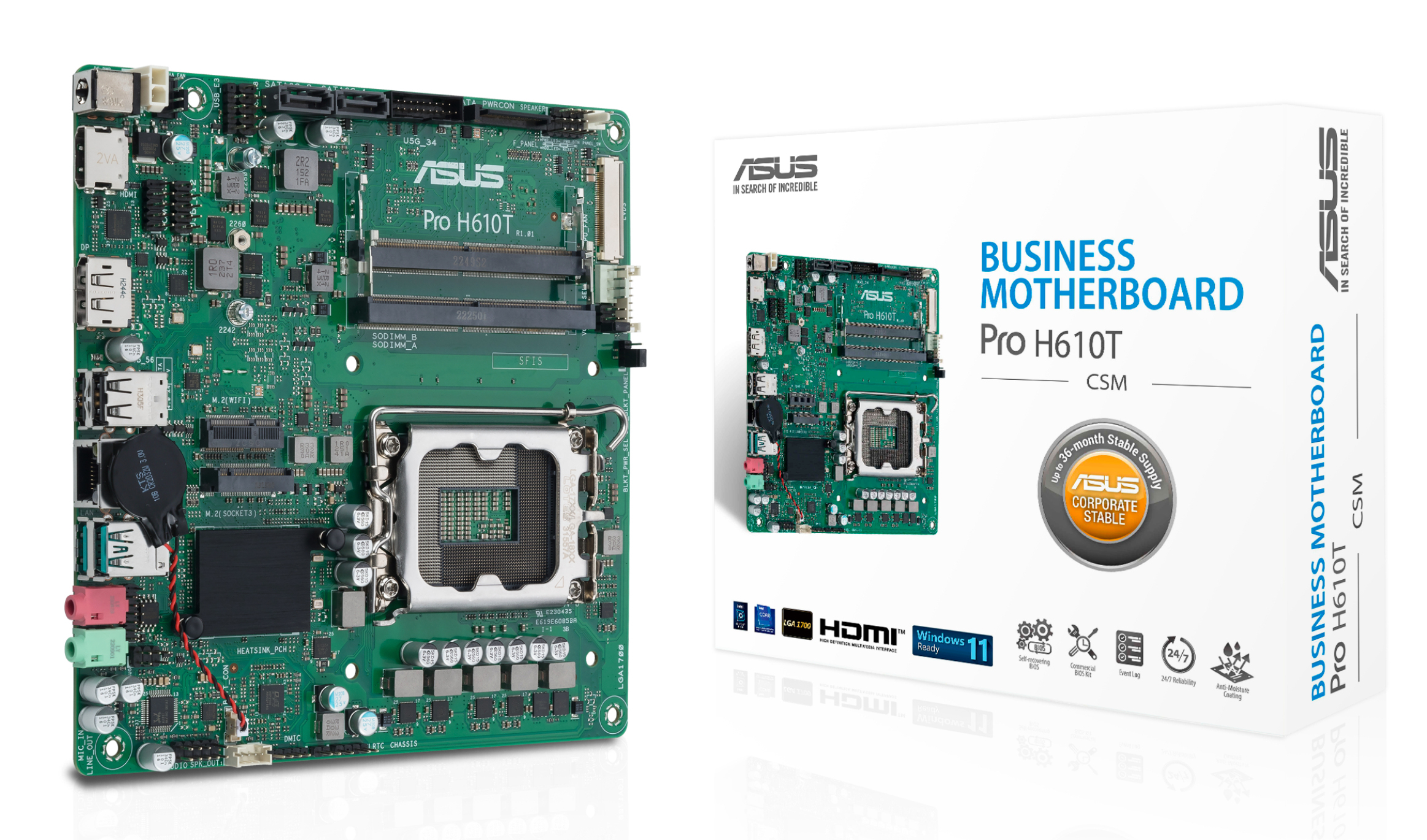 ASUS PRO H610T-CSM (Thin mini-ITX, H610, LGA 1700, DDR5)