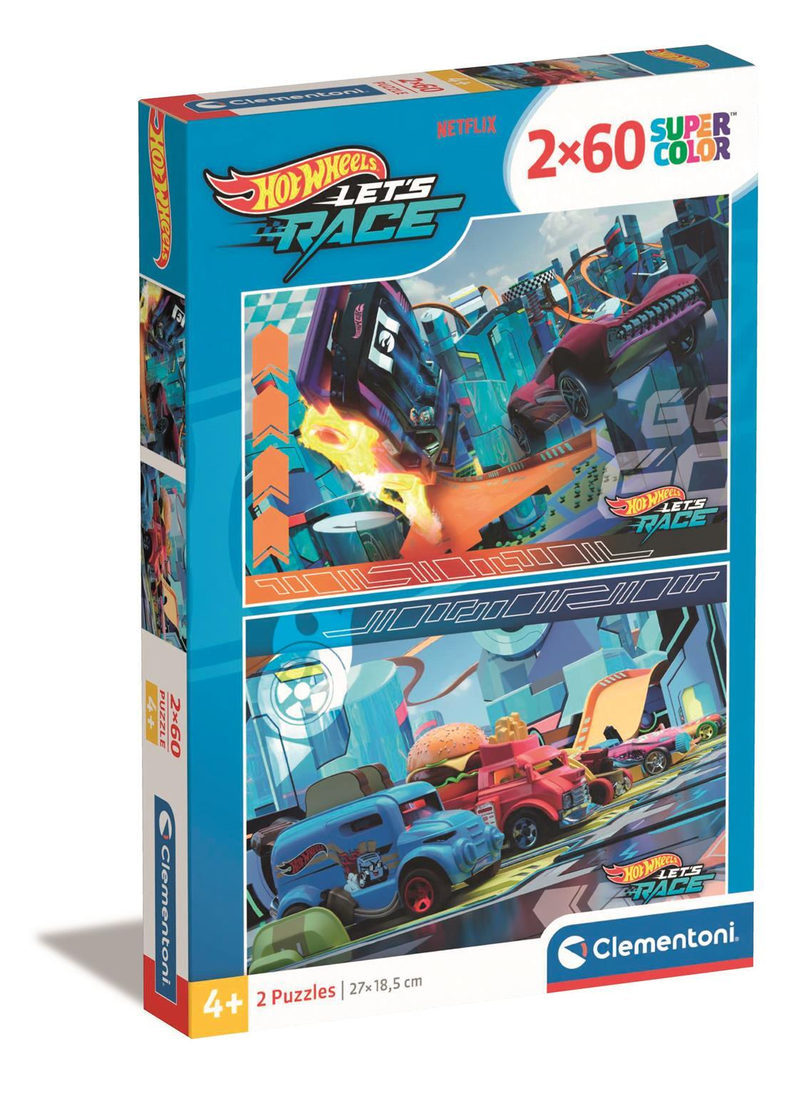 2x60 pcs Puzzles Kids Hotwheels