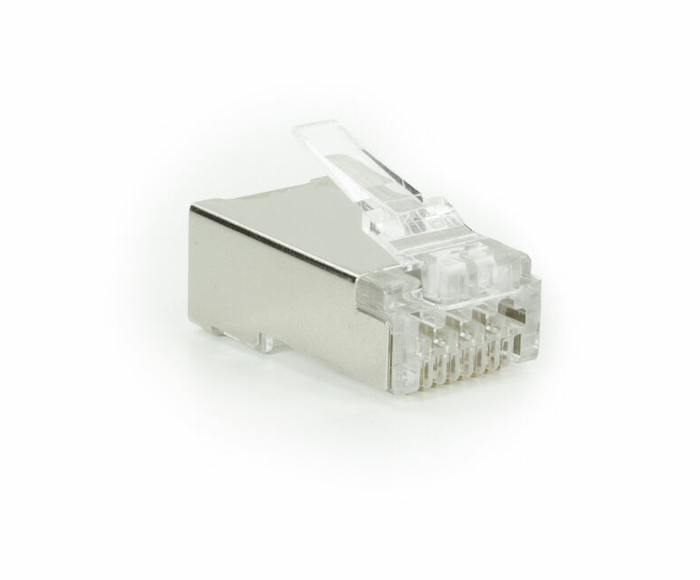 CAT6A pass-through shielded modular RJ45 connector