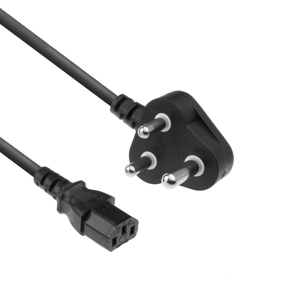Powercord South Afrika plug - C13 black 2.5 m
