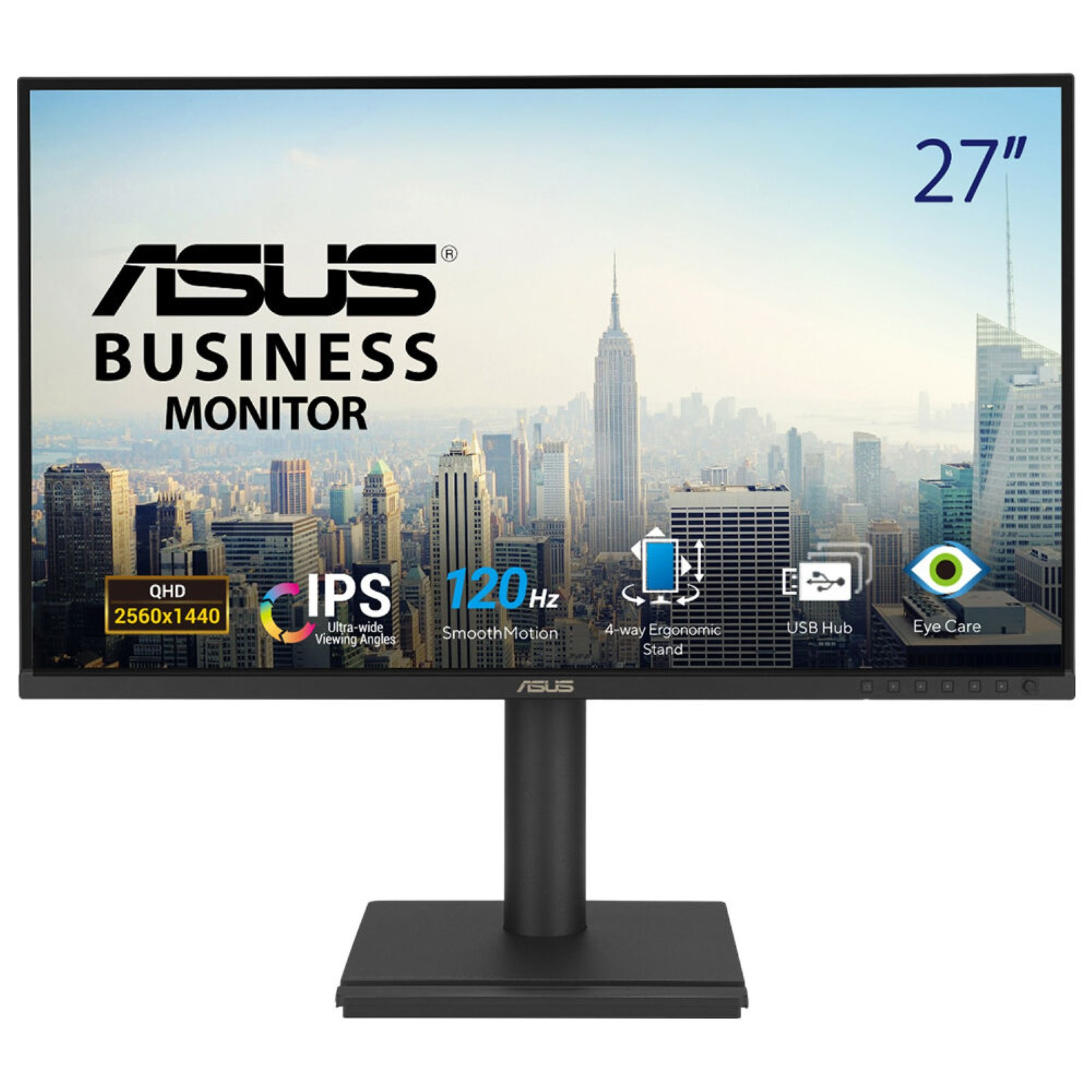LCD ASUS 27"" BE27AQG Business Monitor 2560x1440p IPS 120Hz Ergonomic Design
