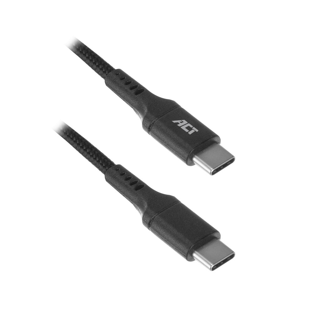 USB 2.0 charging/data cable C male - C male 1 meter, nylon