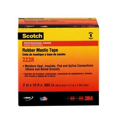 3M Rubber Mastic Tape, 2 Stück(e), Schwarz, Gummi, 500 V, RoHS 2011/65/EU, 3 m