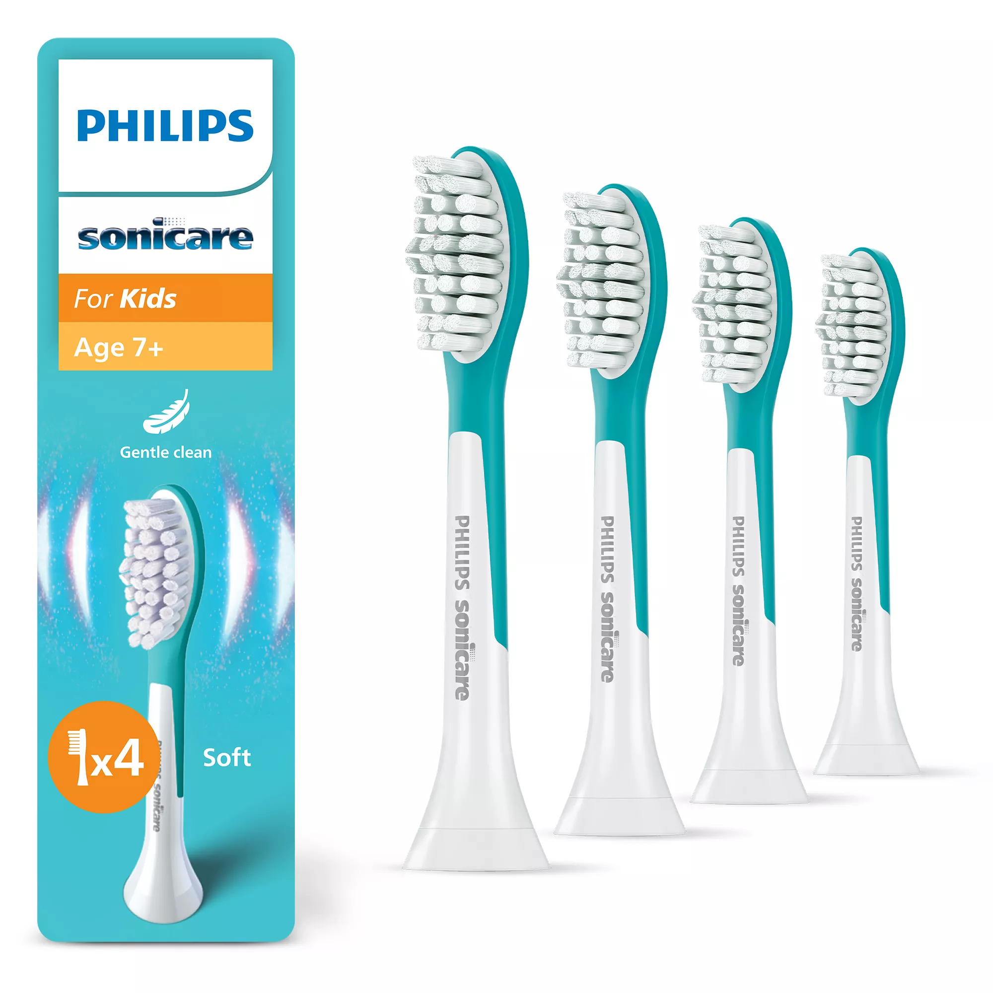 Philips Sonicare For Kids HX6044 Ekstra tandbørstehoved 4 Blå Hvid