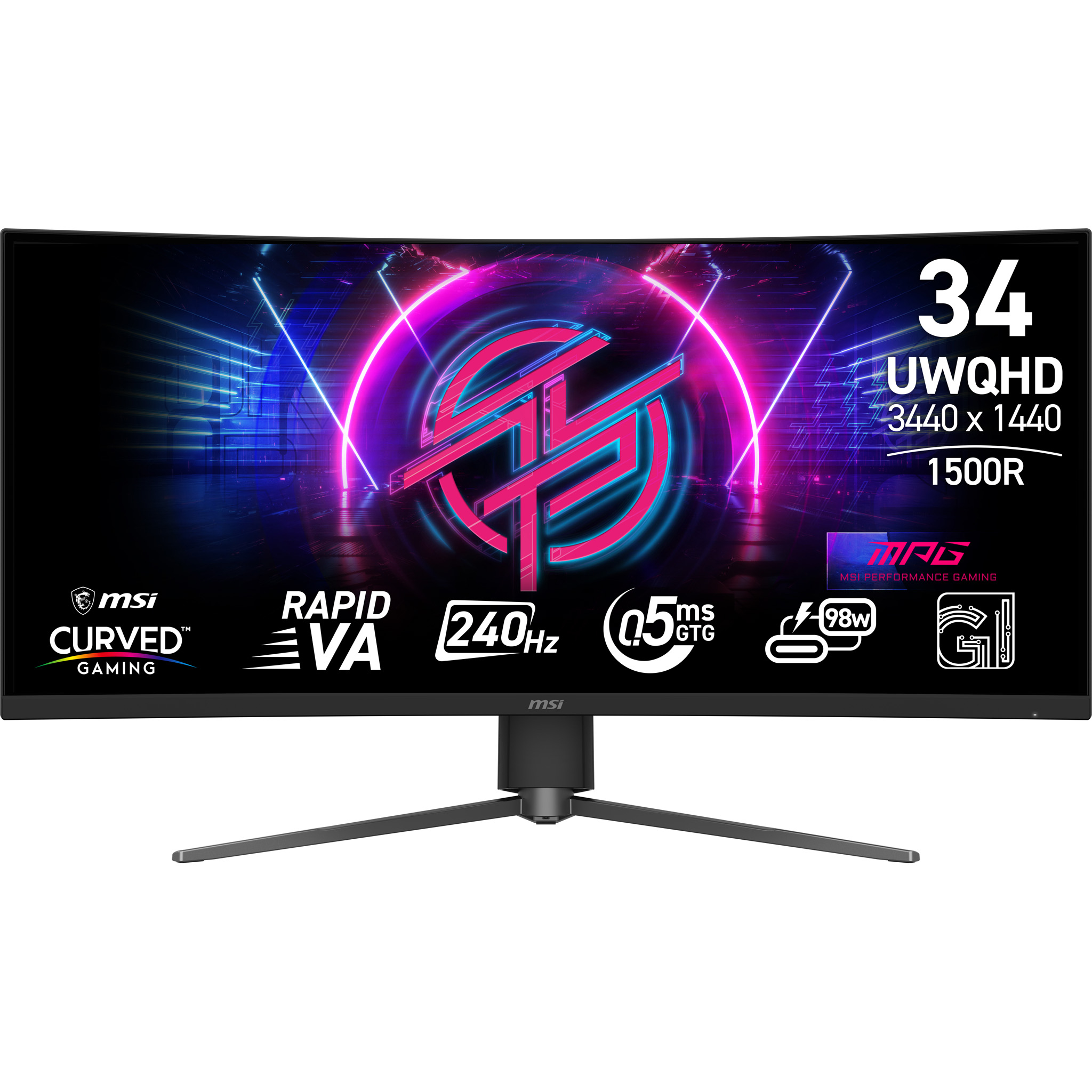 MSI MPG 346CQRF X24 34 VA 3440 x 1440 (UltraWide) HDMI DisplayPort USB-C 240Hz
