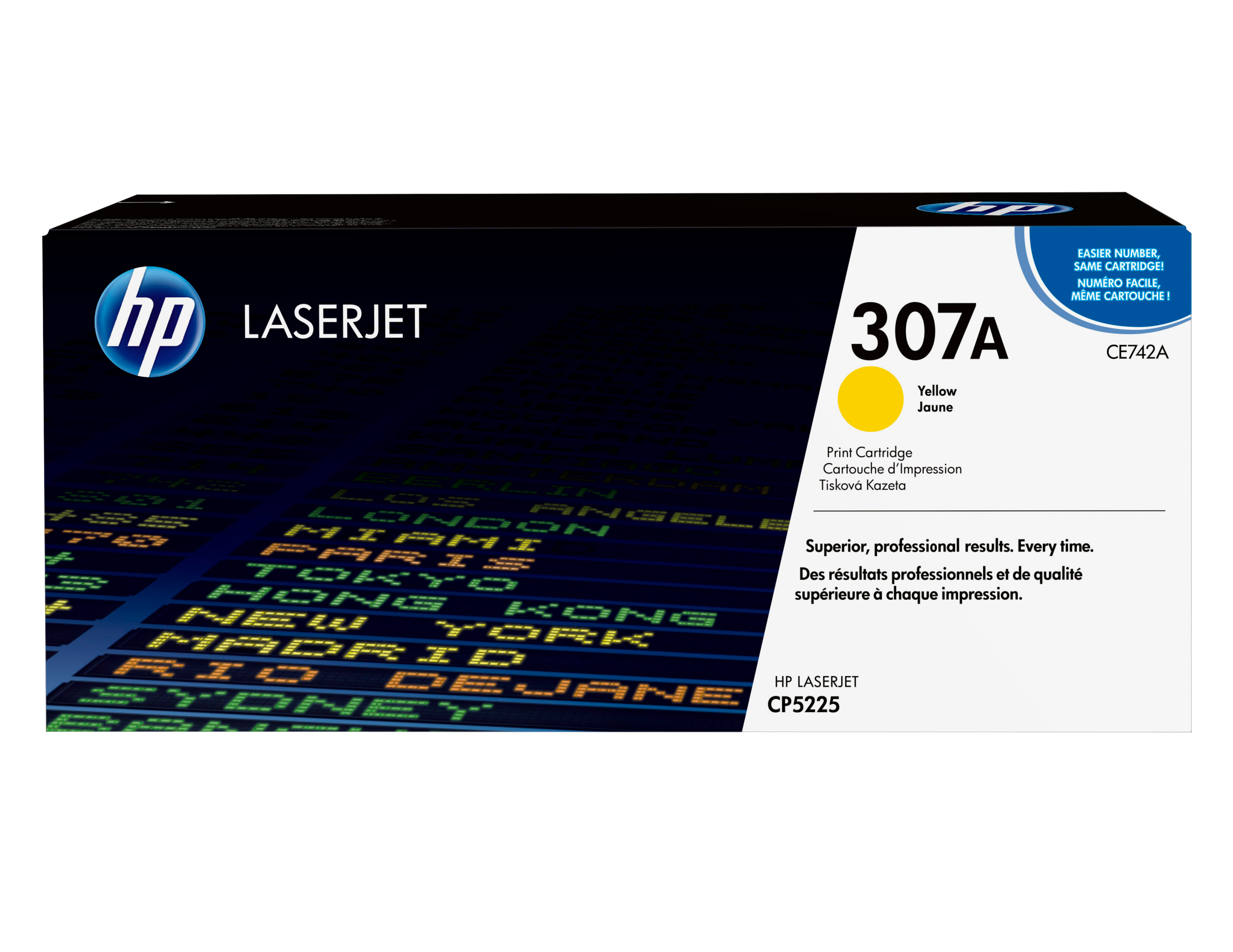HP original Colour LaserJet CE742A Toner cartridge yellow standard capacity 7.300 pages 1-pack