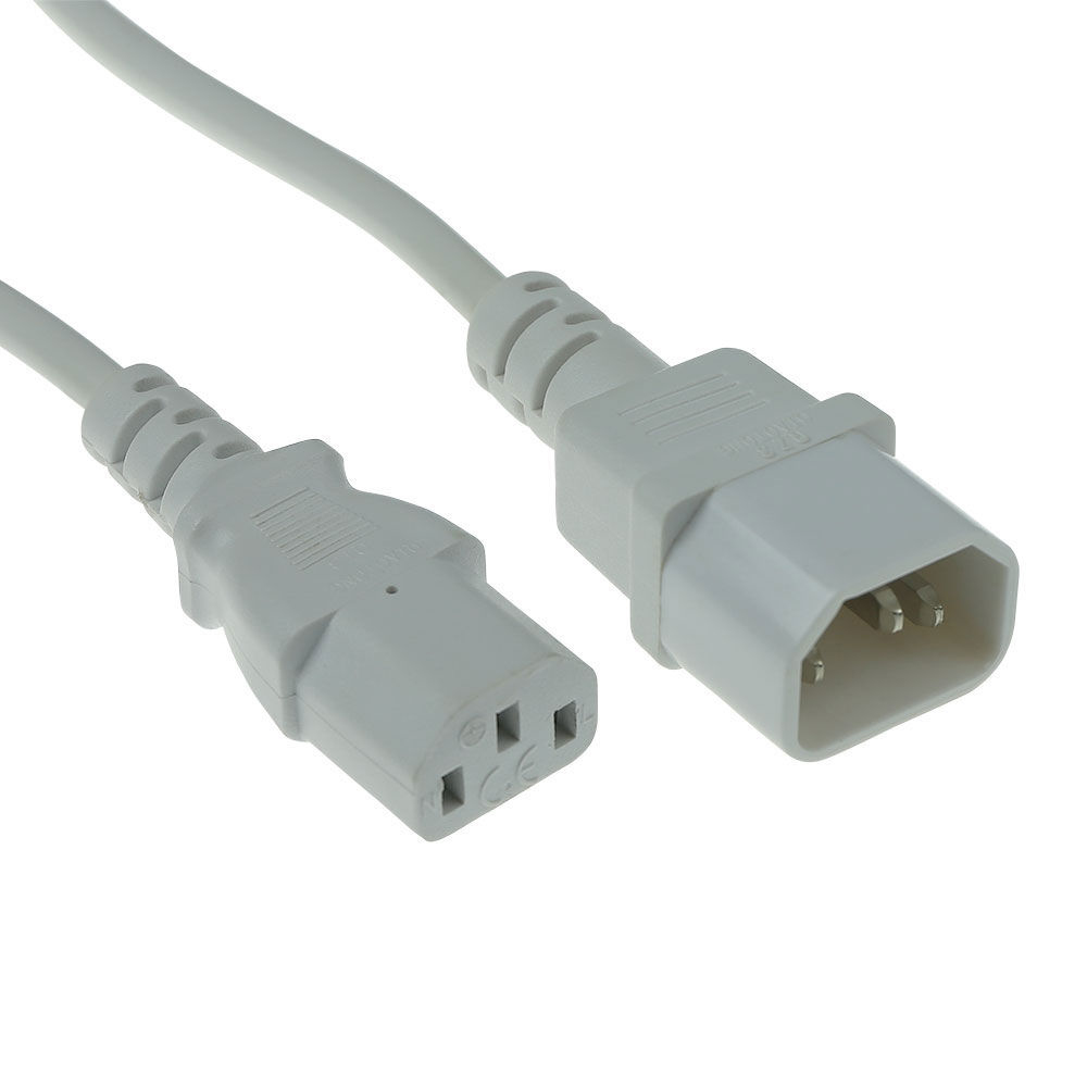Powercord C13 - C14 white 5 m