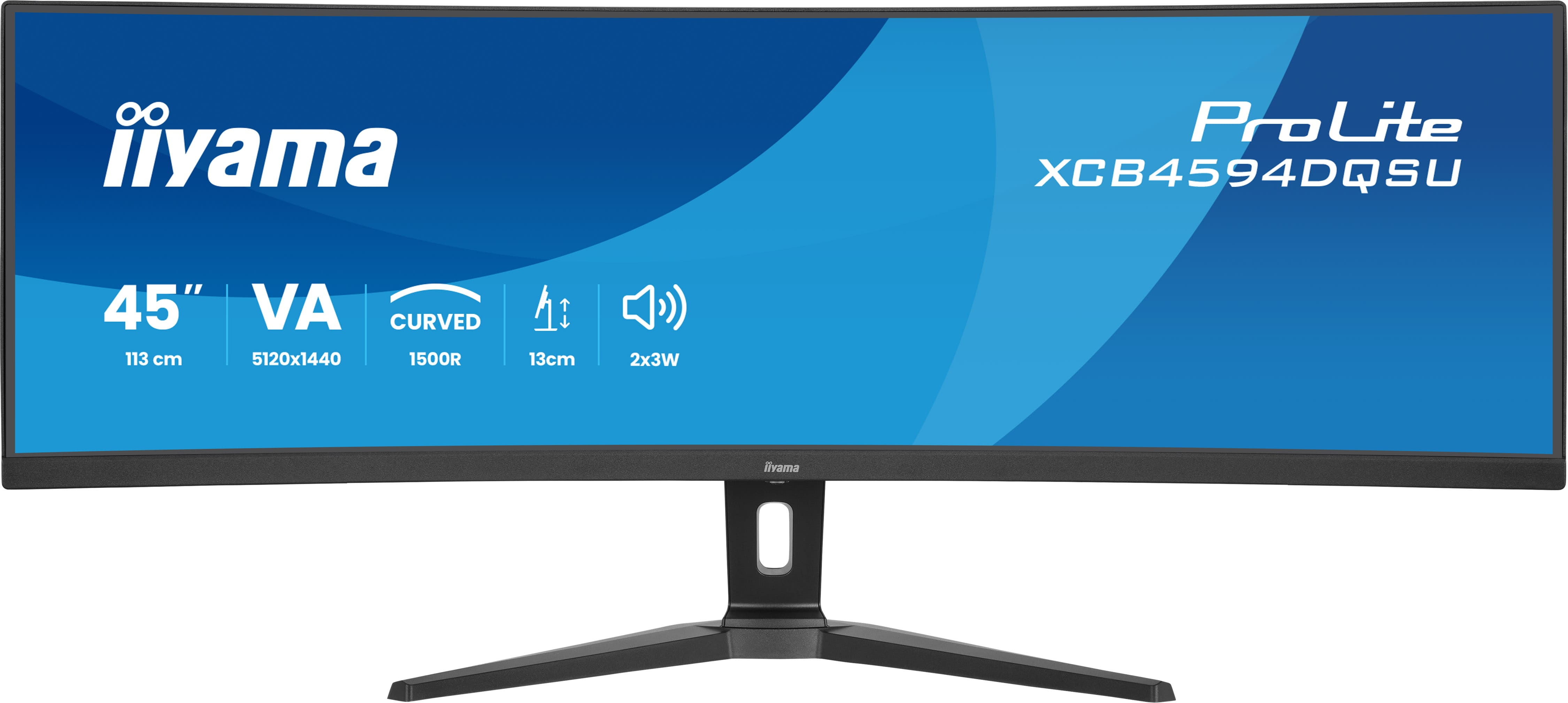 iiyama ProLite XCB4594DQSU-B1 Curved-Monitor 113 cm (44,5") mattschwarz