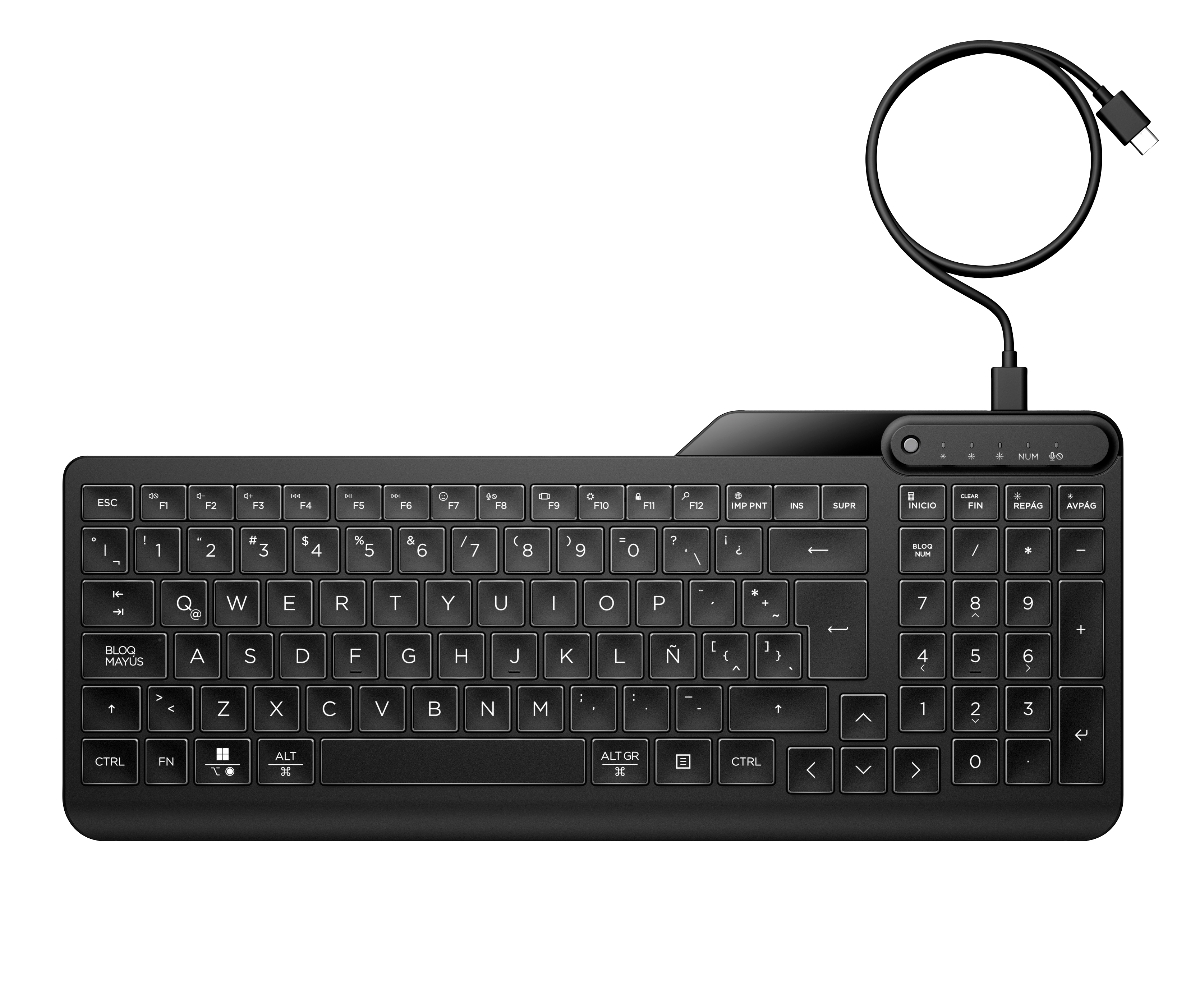 HP 405 Multi-Device Backlit Wired Keyboard SmartBuy