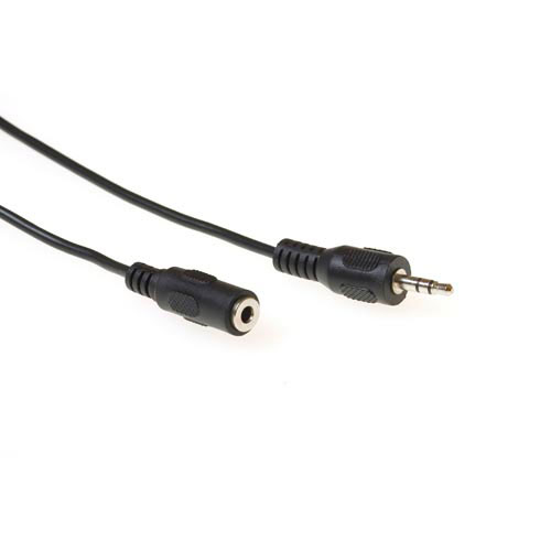 5 meter audio connection cable 1x 3,5 mmm jack male - 1x 3.5mm stereo jack female