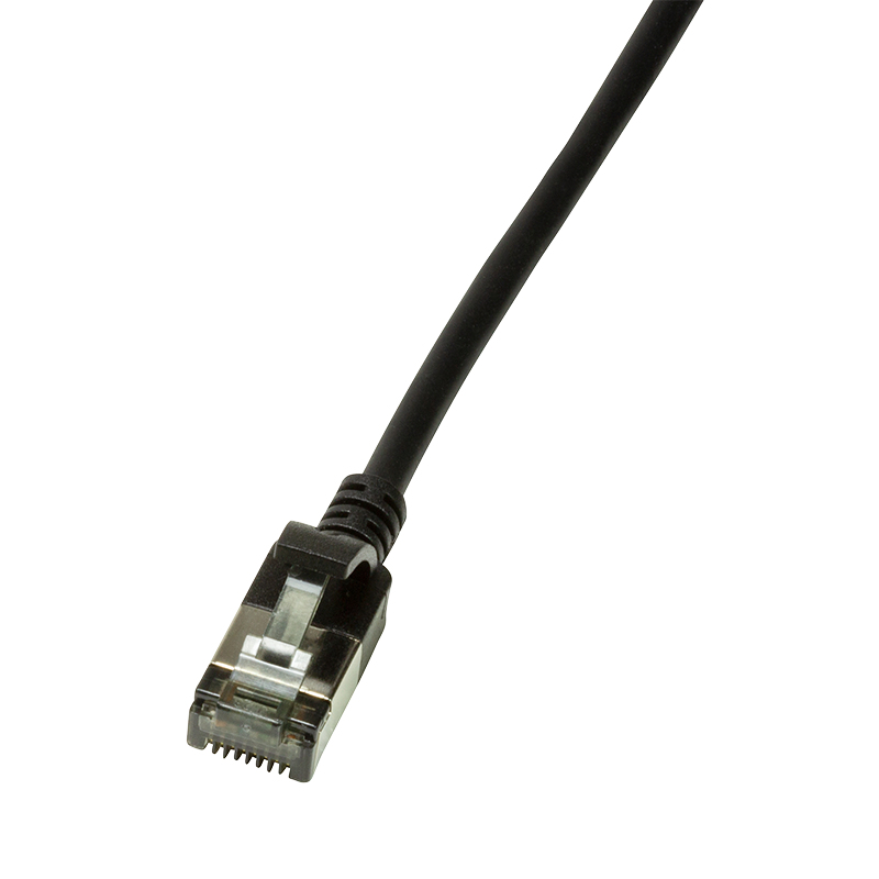 Patch cable Cat.6A TPE SlimLine black 5,0m