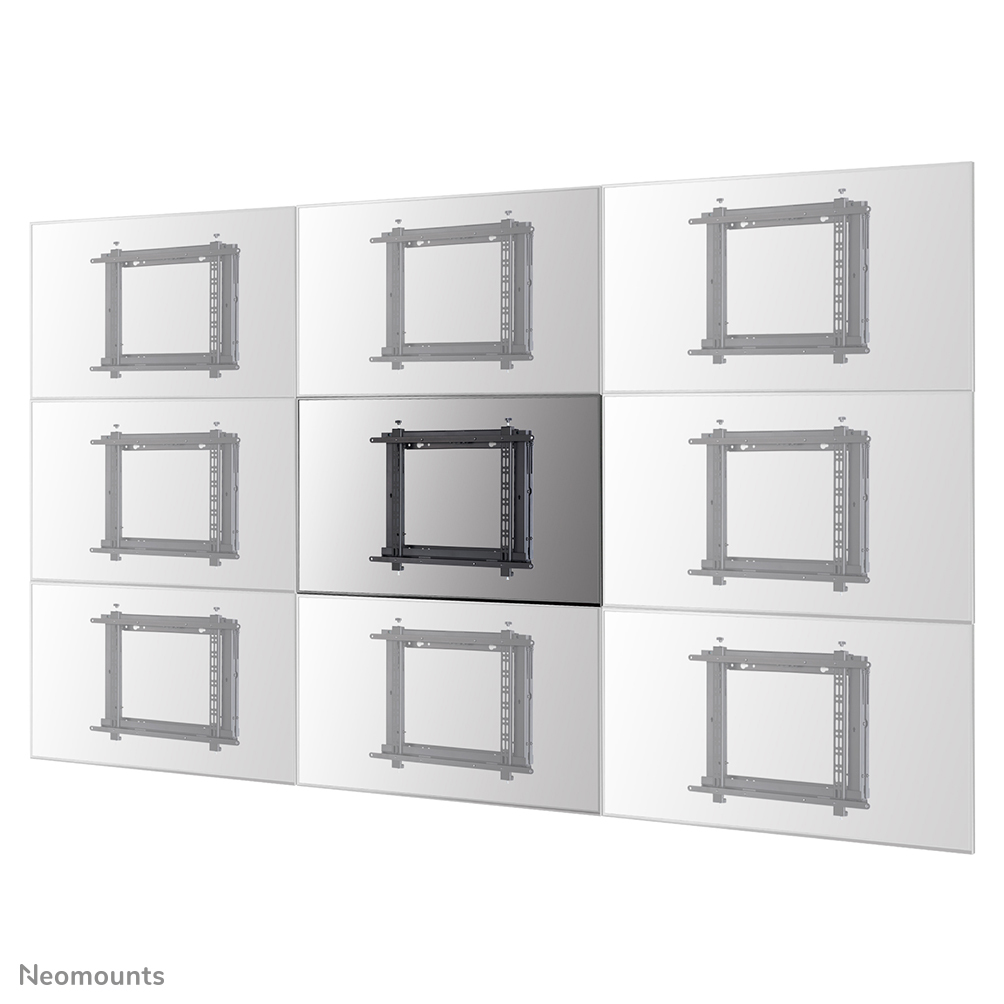 Neomounts WL95-800BL1 Push-to-Pop-Out Videowall-Wandhalterung für 42-70" Bildschirme - Schwarz