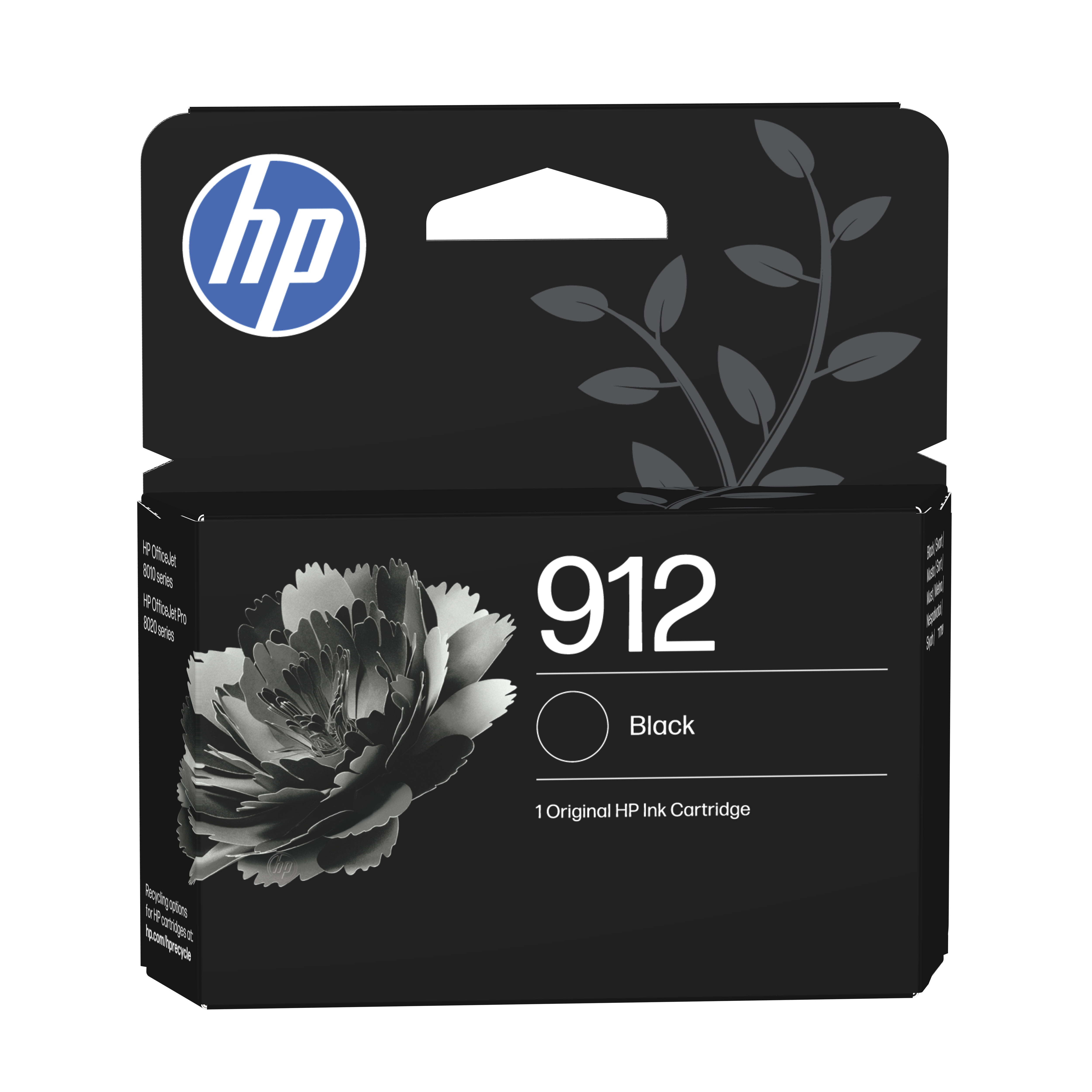 HP 912 Black Original Sort 250 sider Blæk