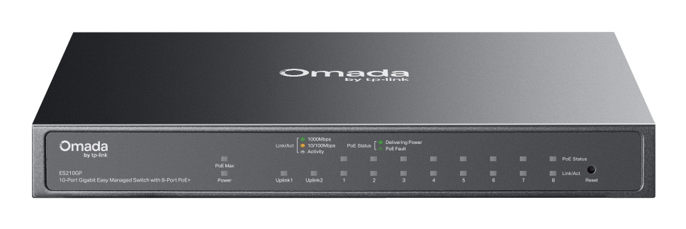TP-Link Omada ES210GP10-Port Gigabit Easy Managed Switch 8-Port PoE+