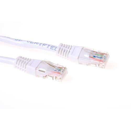 White 20 meter U/UTP CAT5E patch cable with RJ45 connectors