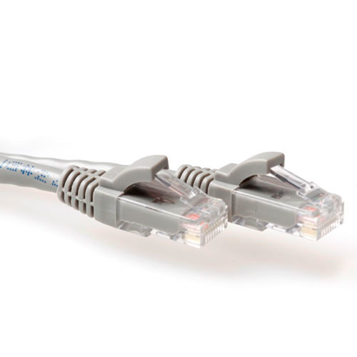 Grey 15 meter U/UTP CAT6 patch cable snagless with RJ45 connectors