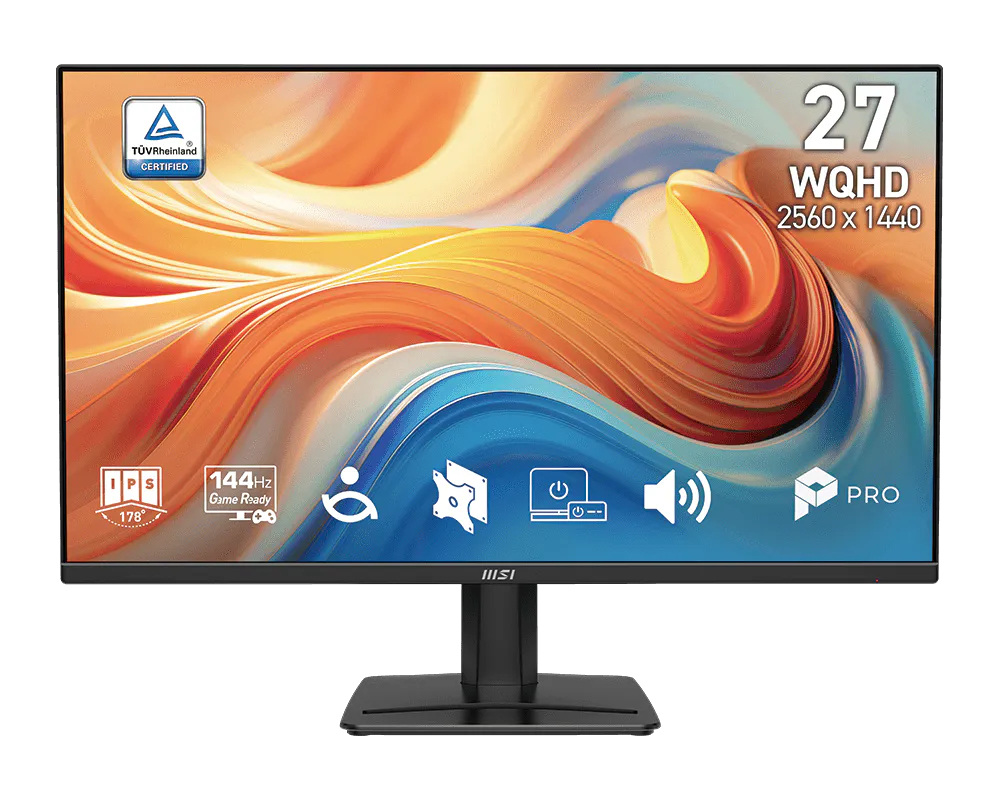 68,6 cm (27") 2560 x 1440 Pixel MSI 9S6-3PF2CM-003 16:9 Wide Quad HD IPS 4 ms 144 Hz HDR DisplayPort HDMI VESA Speaker
