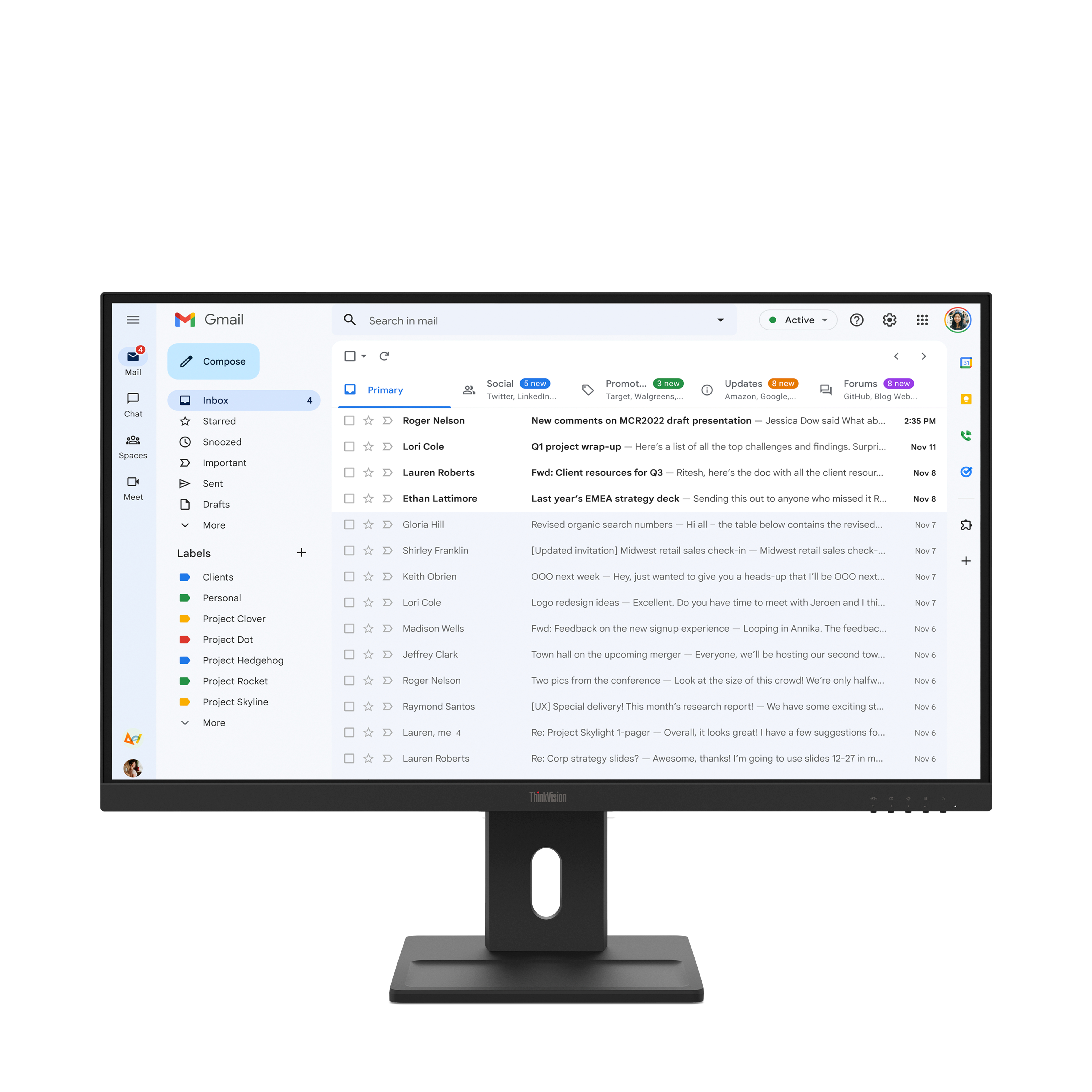 LENOVO ThinkVision E27-40 LED monitor 27inch 1920x1080 Full HD (1080p) IPS 300cd/m2 1500:1 4ms HDMI VGA DisplayPort speakers 3y