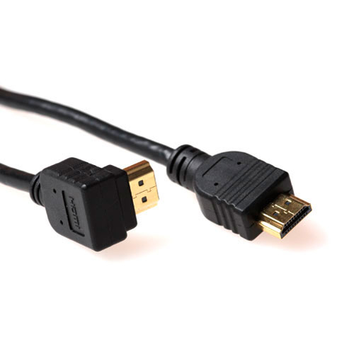0.5 meters HDMI High Speed cable v2.0 HDMI-A male angled - HDMI-A male straight