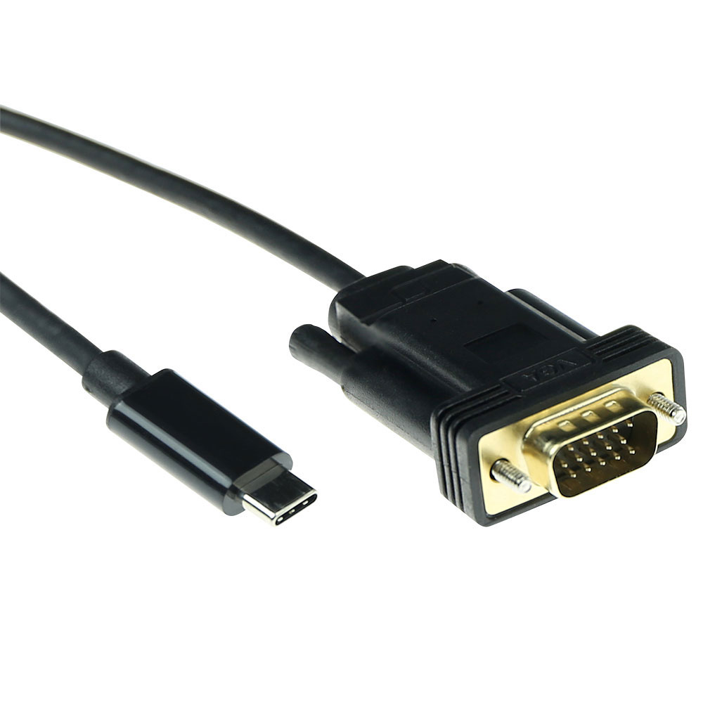 USB Type C to VGA conversion cable, 2 meter