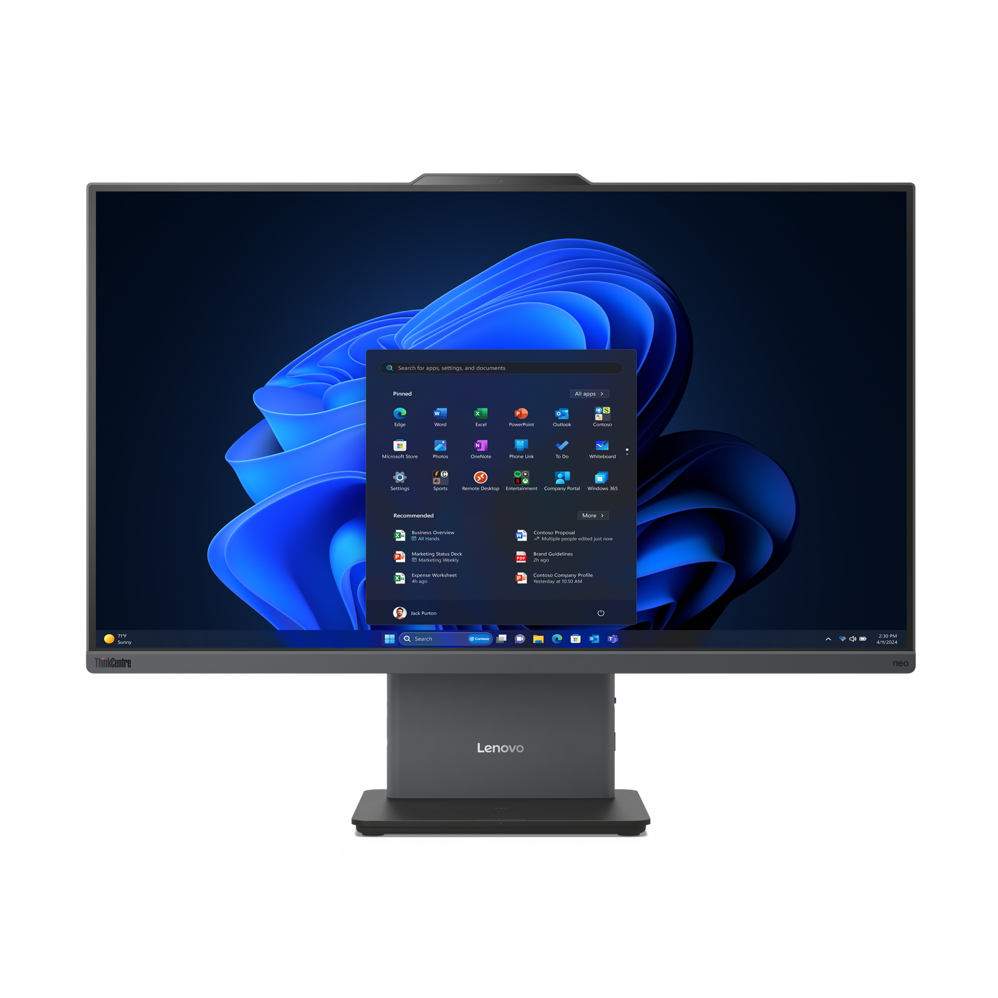 LENOVO ThinkCentre Neo 55a 24 Gen 6 AMD Ryzen 5 220 23.8inch 16GB 512GB UMA W11P 3YOS CO2 Offset