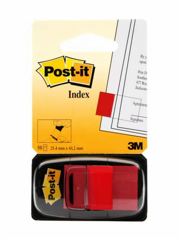 3M 7100089833 indekseringskort Rød 50