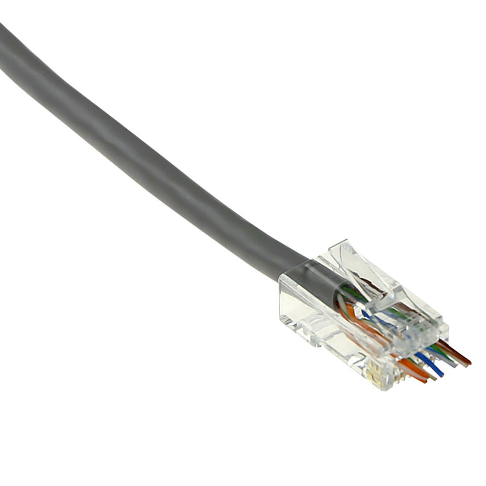 RJ45 (8P/8C) CAT6 easyconnect unshielded modulaire connector for round cable with solid or stranded conductors