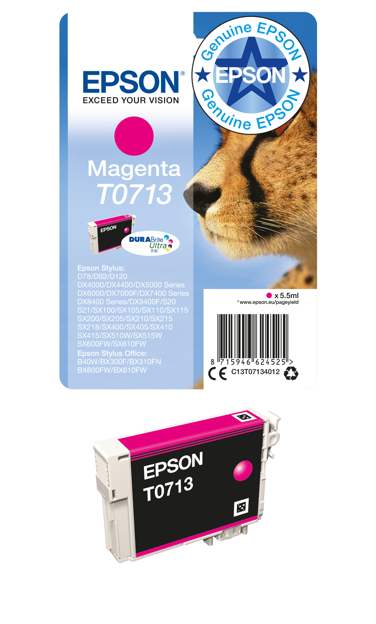 Epson Tinte T0713 magenta T0713