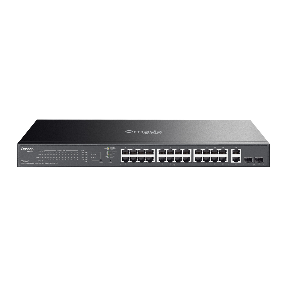 TP-Link Omada ES228GP 28-Port Gigabit Easy Managed Switch 24-Port PoE+
