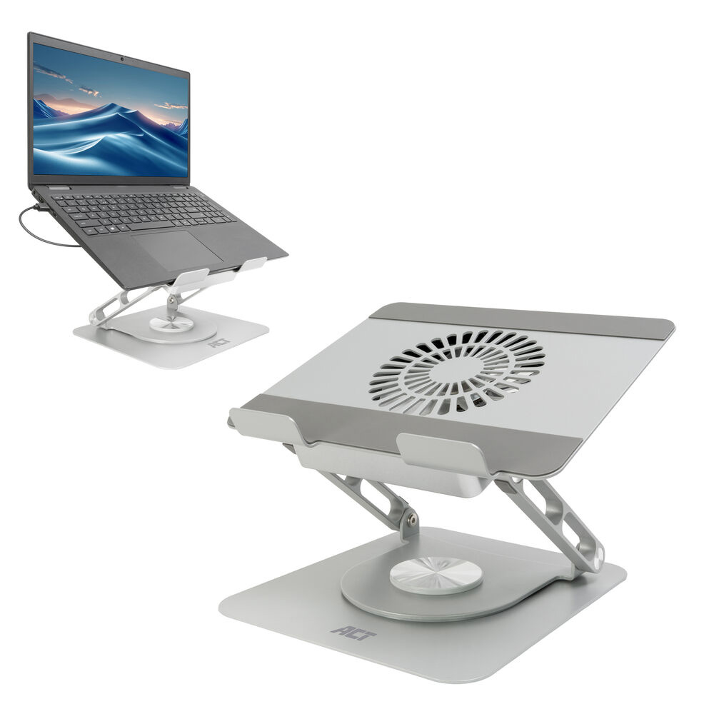 Rotatable laptop cooling stand, stepless height adjustable