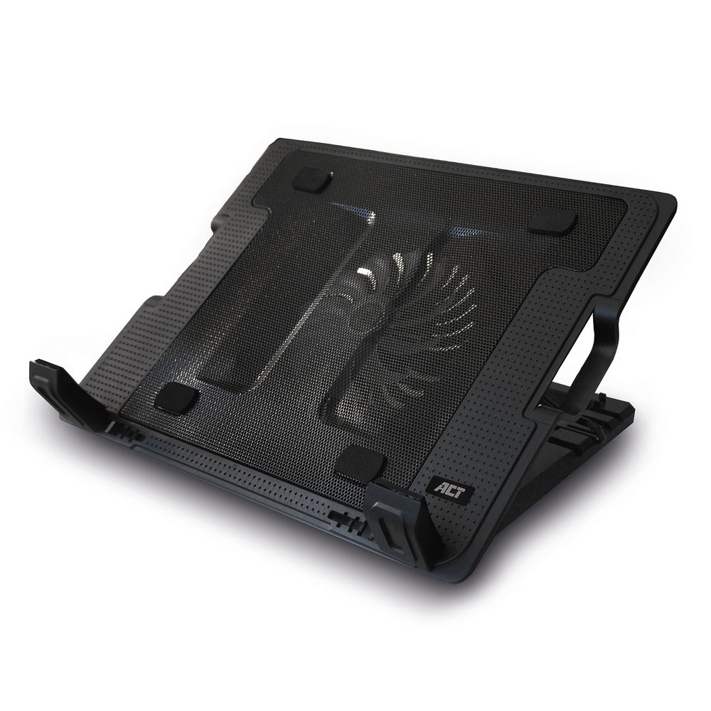 Laptop stand, with fan, 5 positions height adjustable, 2-port hub