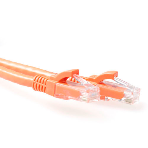 Orange 20 meter U/UTP CAT6A patch cable snagless with RJ45 connectors