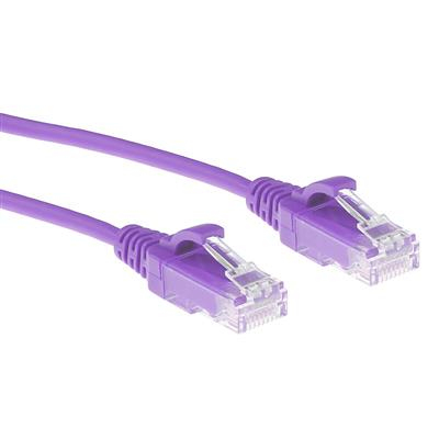 Purple 3 meter LSZH U/UTP CAT6 datacenter slimline patch cable snagless with RJ45 connectors