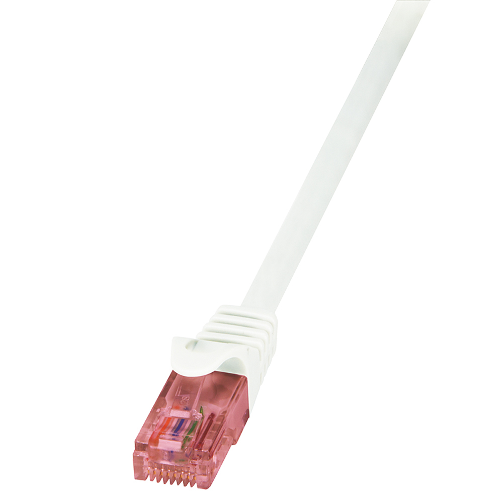 Patch Cable Cat.6 U/UTP BC white,10m PrimeLine