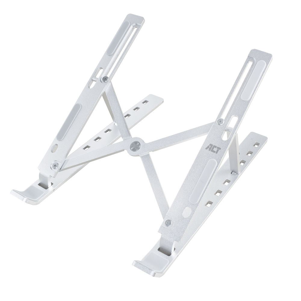 Foldable laptop stand aluminium, 6 positions height adjustable