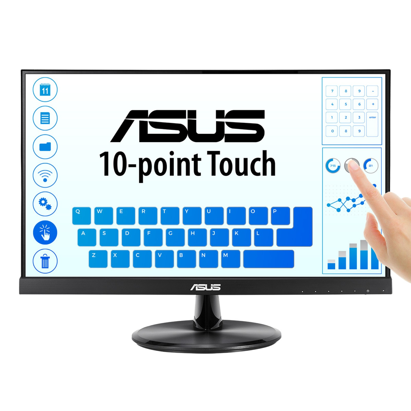 LCD ASUS 21.5"" VT229H Monitor with Touch 1920x1080p IPS 60Hz