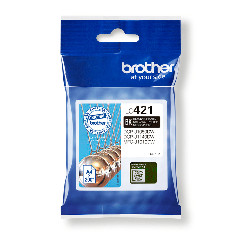 Brother LC 421BK Sort 200 sider Blæk