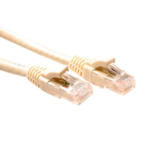 Ivory 1.5 meter U/UTP CAT5E patch cable component level with RJ45 connectors