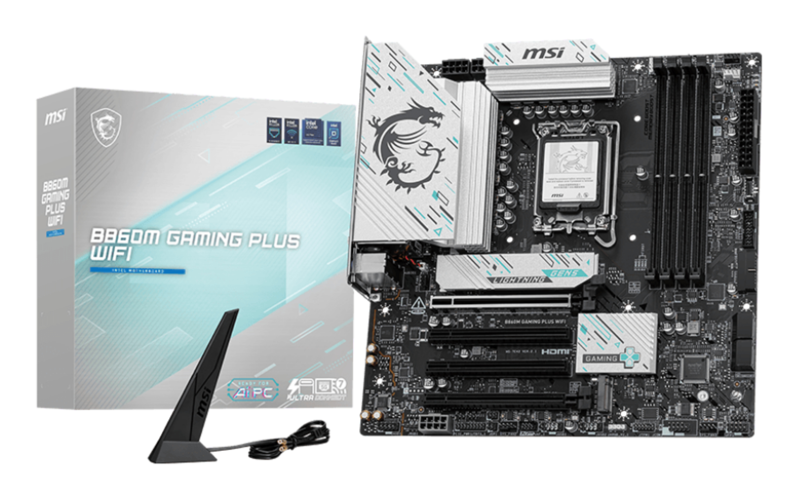 MSI B860M GAMING PLUS WIFI Micro ATX LGA1851 sokkel Intel B860
