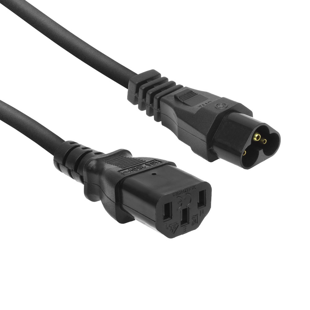 Powercord C6 - C13 black 0.2 m