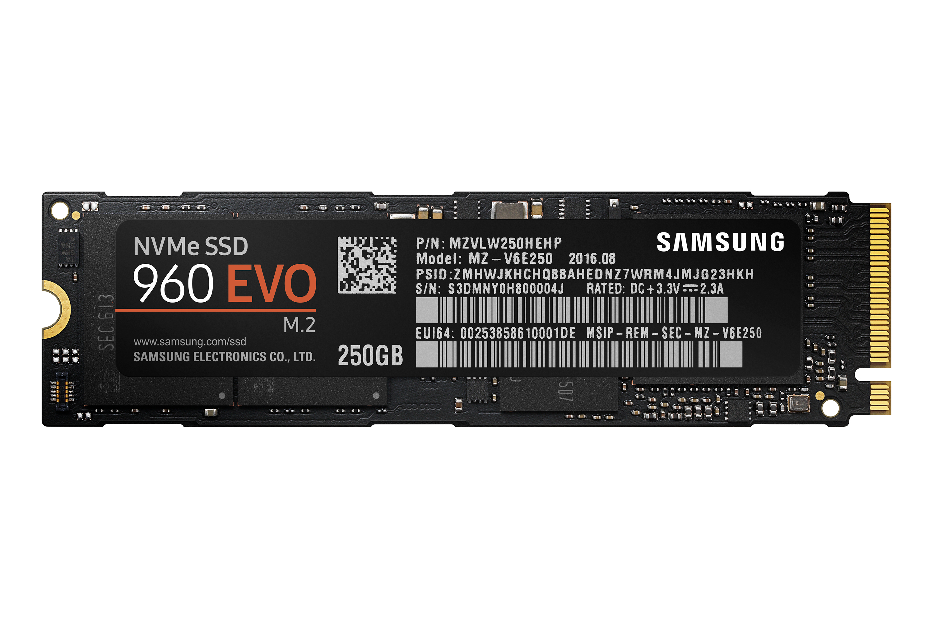 960 EVO SSD 250GB NVMe M.2 1500MB
