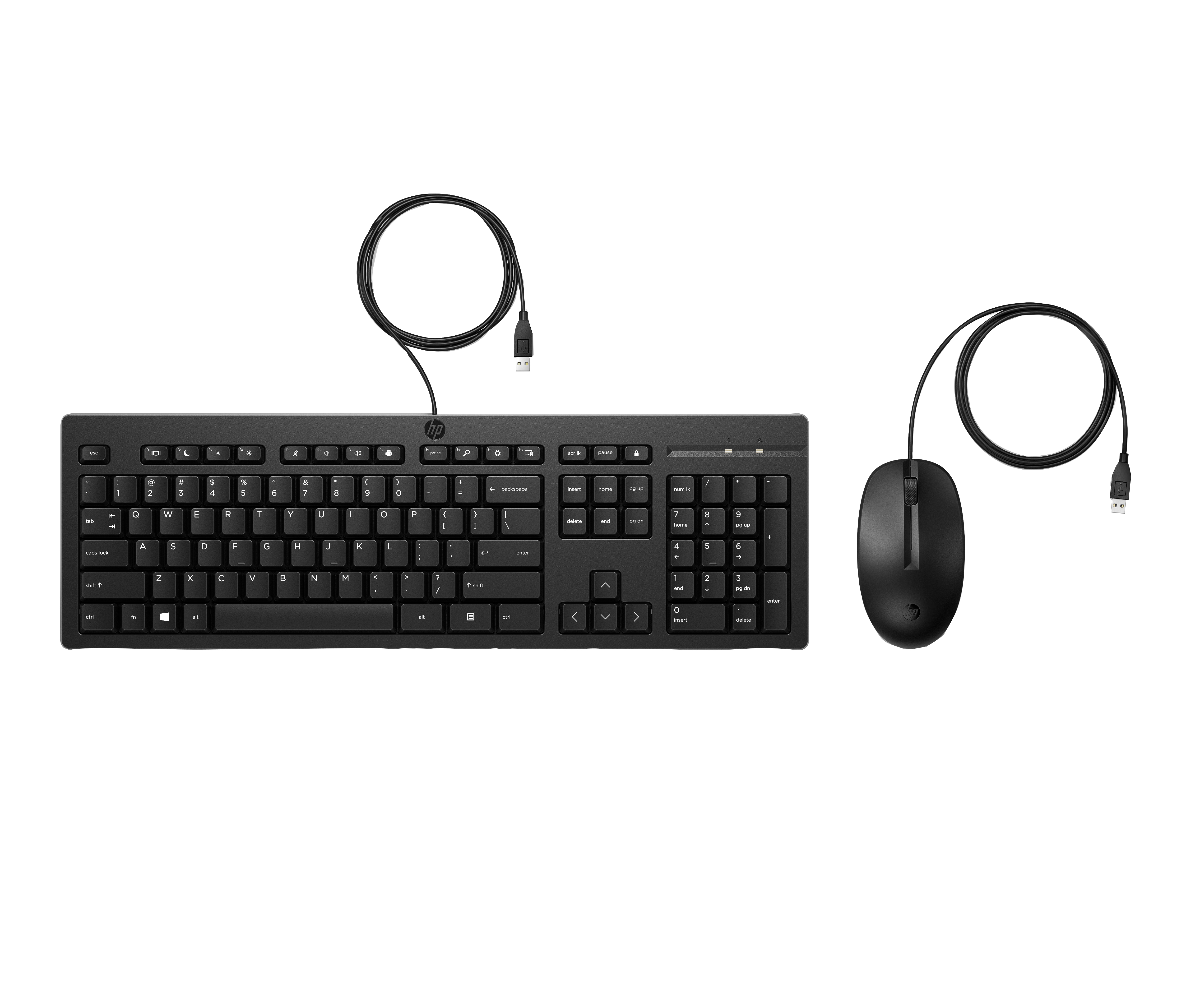 HP Tastatur+Maus 225 Set Kabelgebunden Schwarz ITALIENISCH