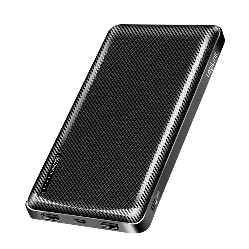Mobile Power Bank, LiPo, 10.000 mAh, black