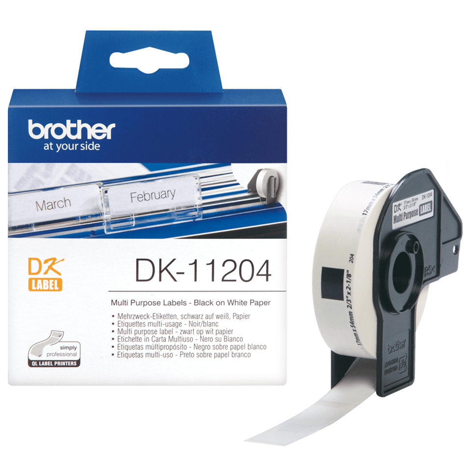 Universaletikett, 17x54 mm, 400st, Brother