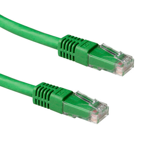 Green 7 meter LSZH U/UTP CAT6A patch cable with RJ45 connectors