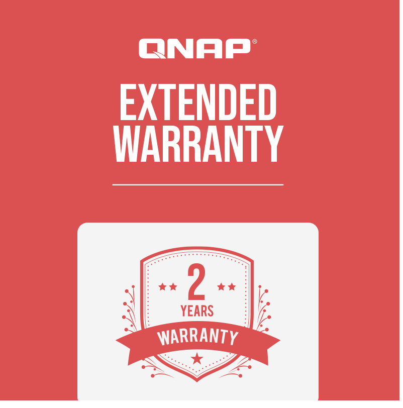 QNAP Extended warranty Red 2 years Electronic Version Virtual