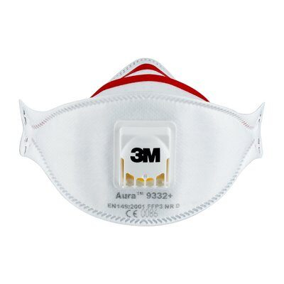 Atemschutzmasken Aura™ Comfort Cool Flow™ 9332+ FFP3 NR D EN 149:2001, 2 St.