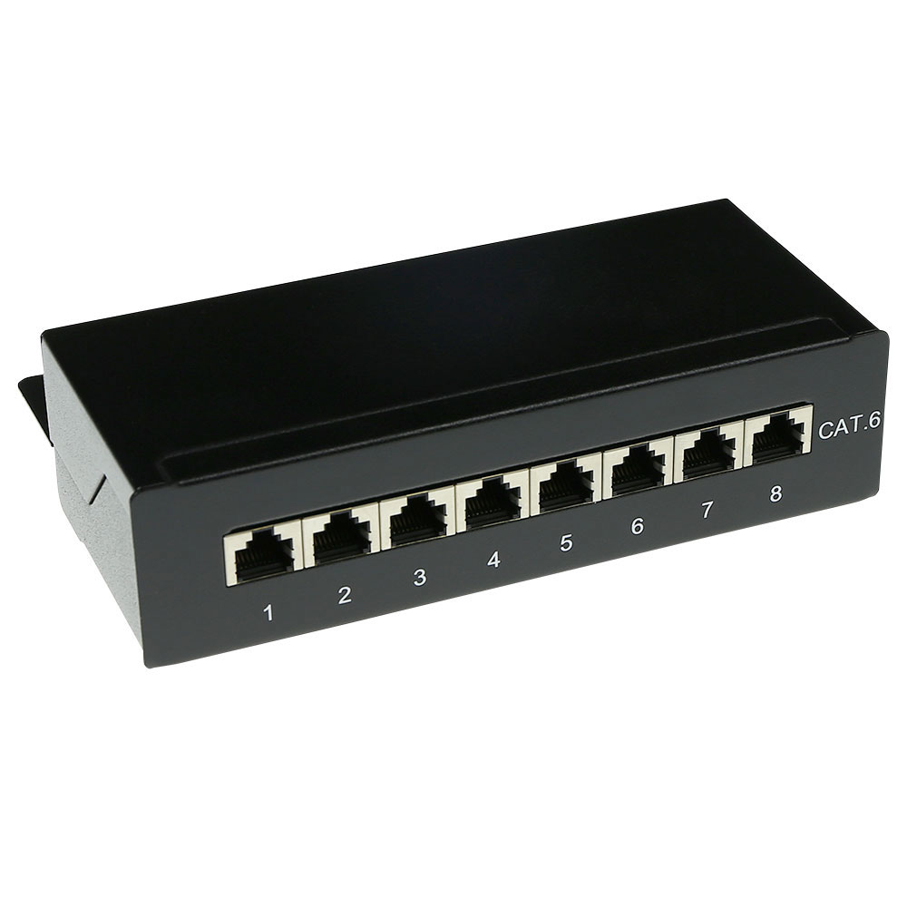 Surface mounted box shielded 8 ports CAT6