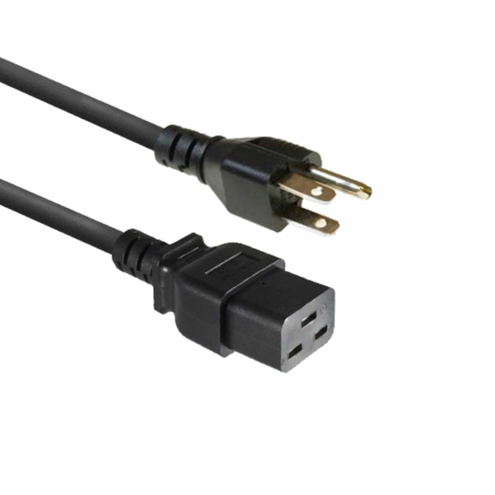 Powercord USA plug - C19 black 1.8 m