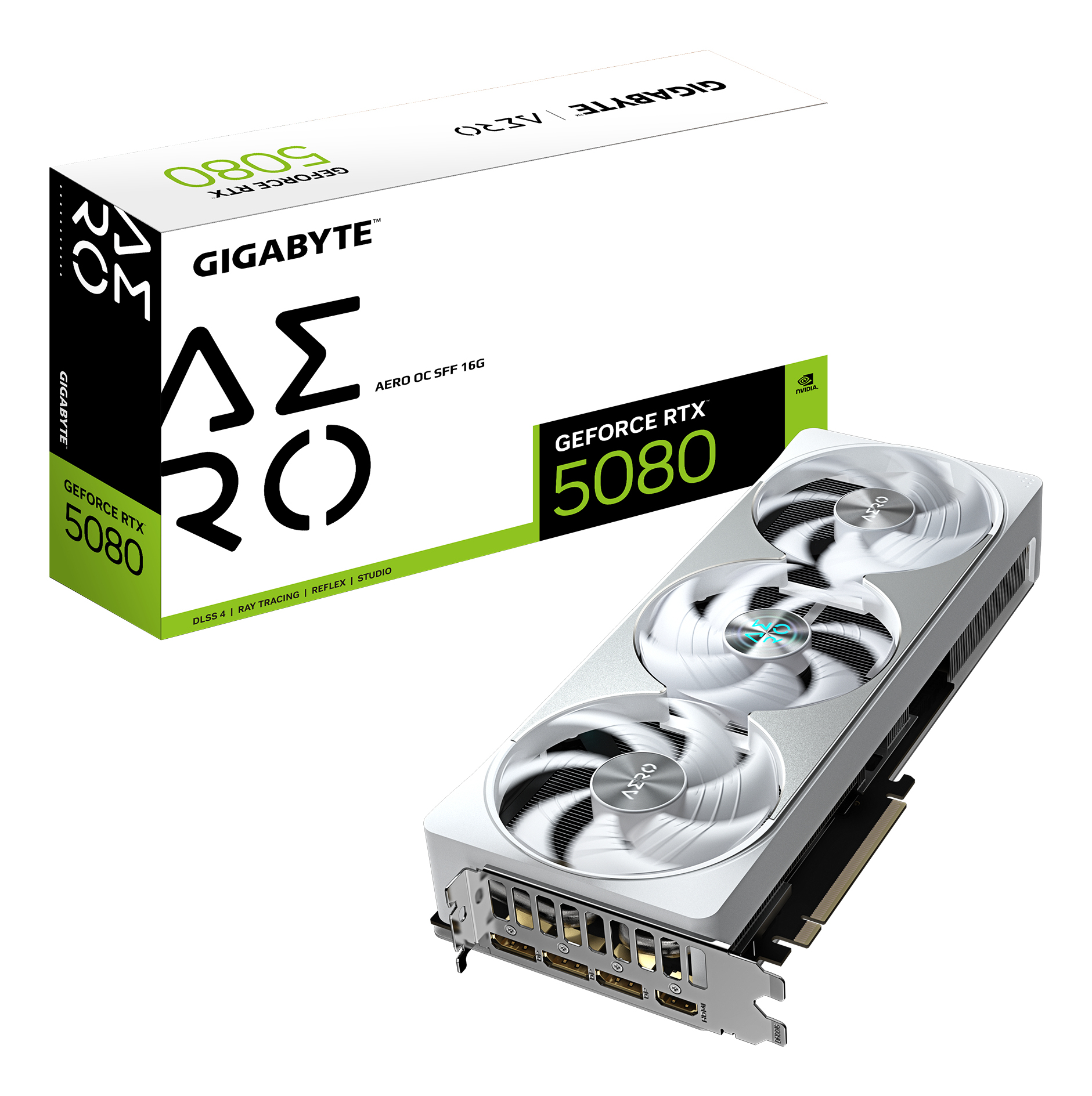 RTX 5080 16GB Gigabyte Aero OC GDDR7 3Fan white